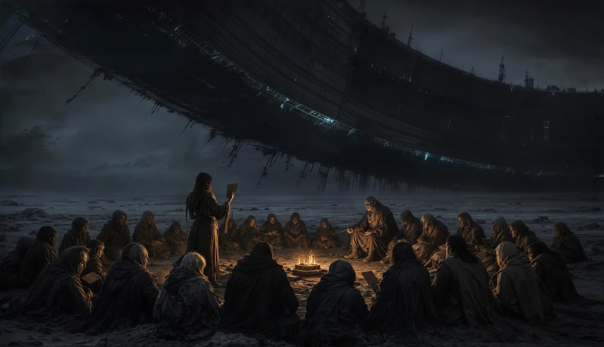 La asamblea al fuego